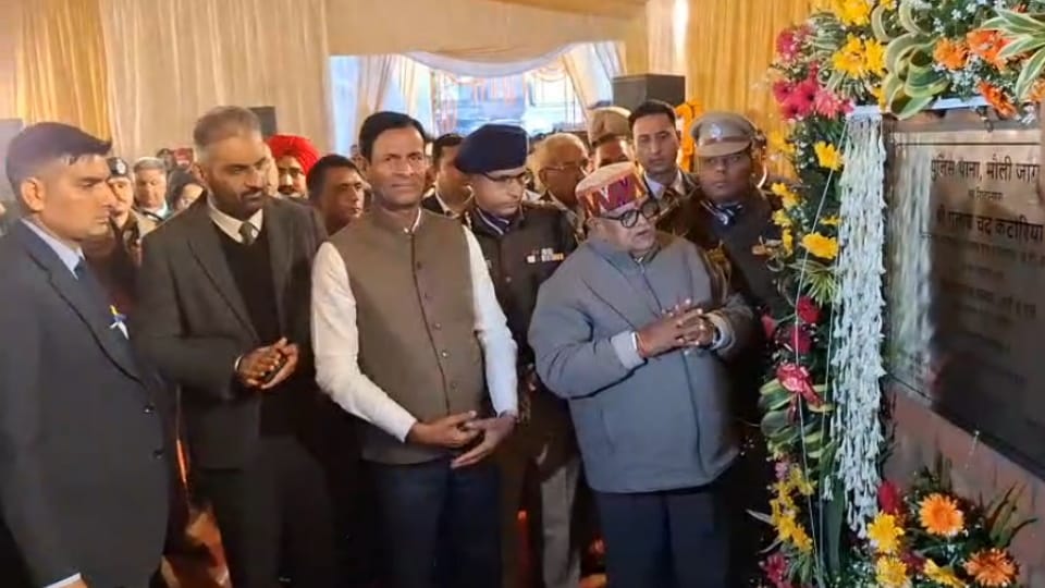 Administrator Gulab Chand Kataria laid foundation stone for two new police stations in Chandigarh