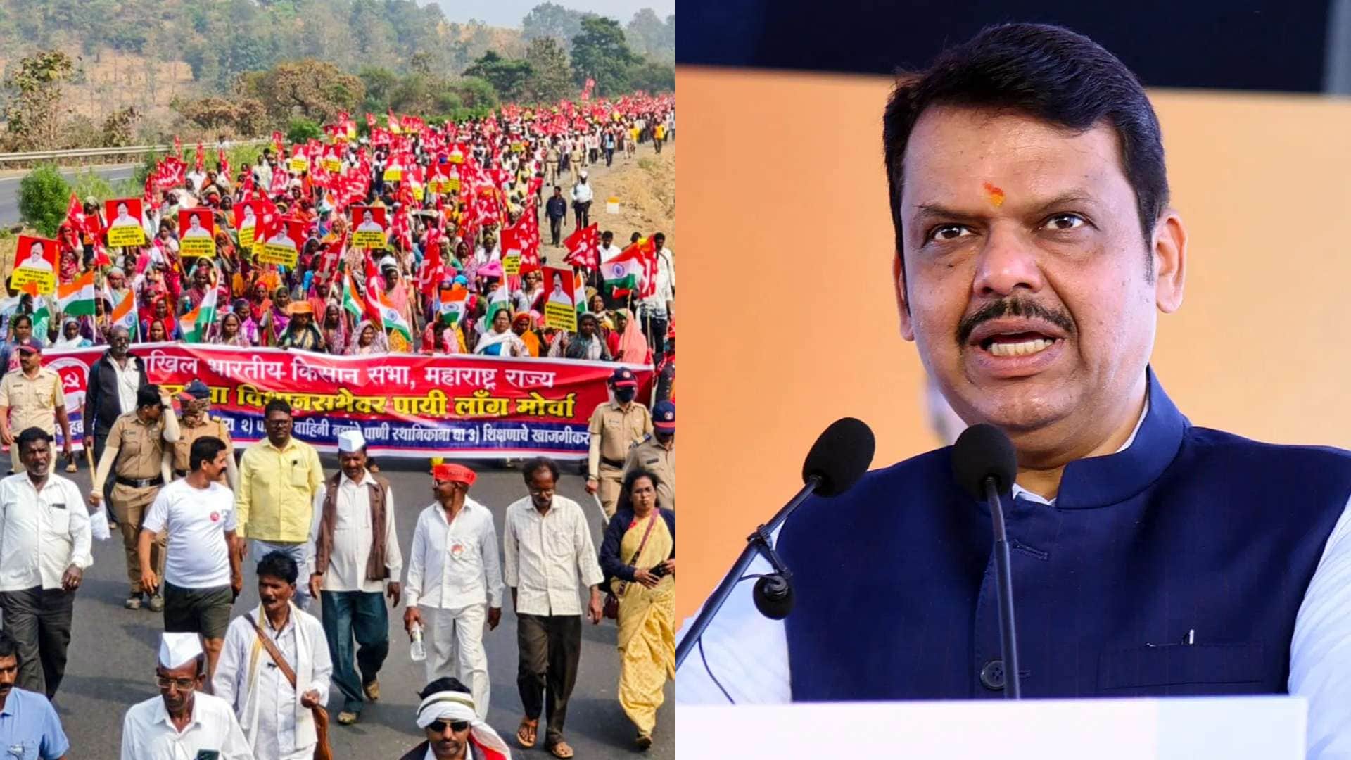 सीएम देवेंद्र फडणवीस और किसान संगठन के बीच बातचीत