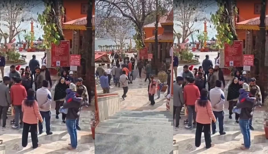 Video of Muslim family strolling in Naina Devi temple premises goes viral, attempts to vitiate atmosphere