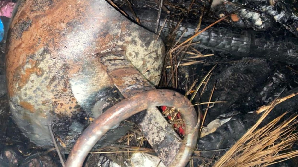 fire caused by gas cylinder leak while cooking in mau