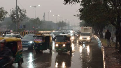 released forecast in North India also UP update with snow cover in Kashmir and red alert Delhi