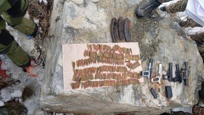 Arms and Ammunition Recovered During CASO in Karnah, Kupwara