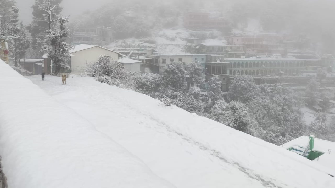 Snowfall in Chamoli more than 77 villages of affected traffic on seven motor roads including highway stopped