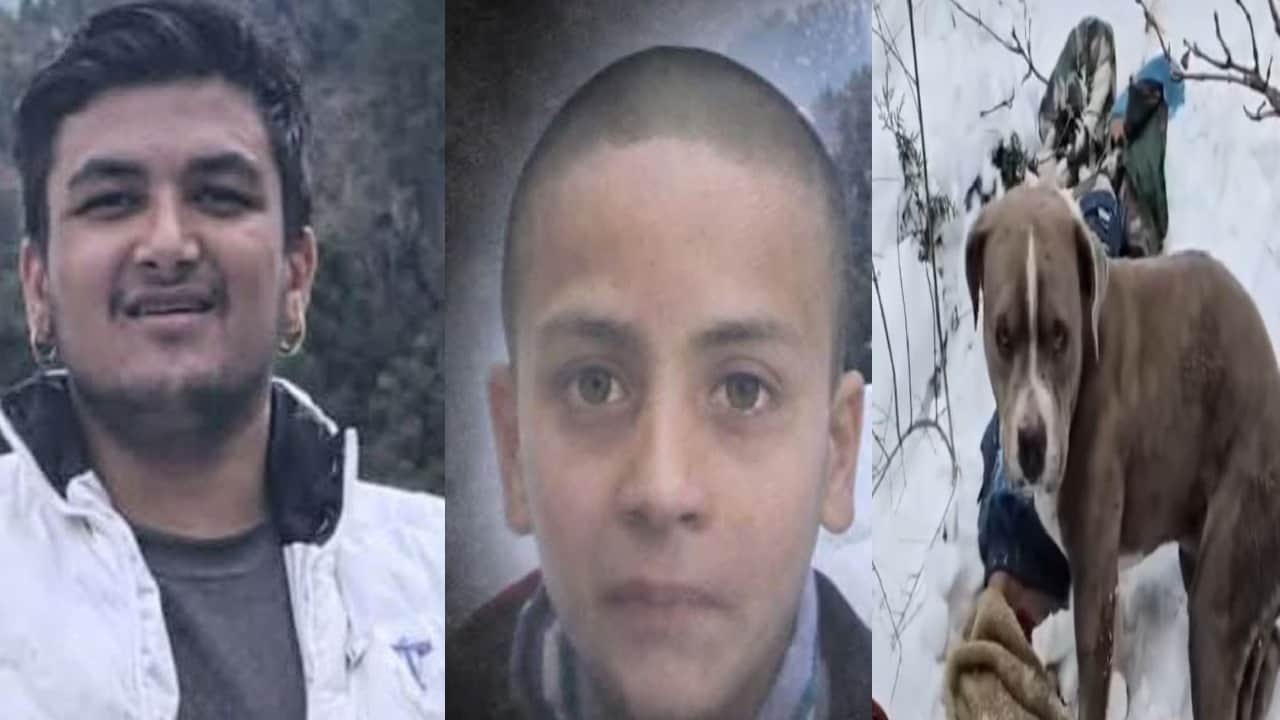 विकसित राणा और पीयुष, शव के पास पालतू कुत्ता।