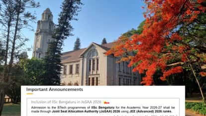 IISc Bangalore to Offer BTech Admission Through JoSAA 2026 Based on JEE Advanced Rank