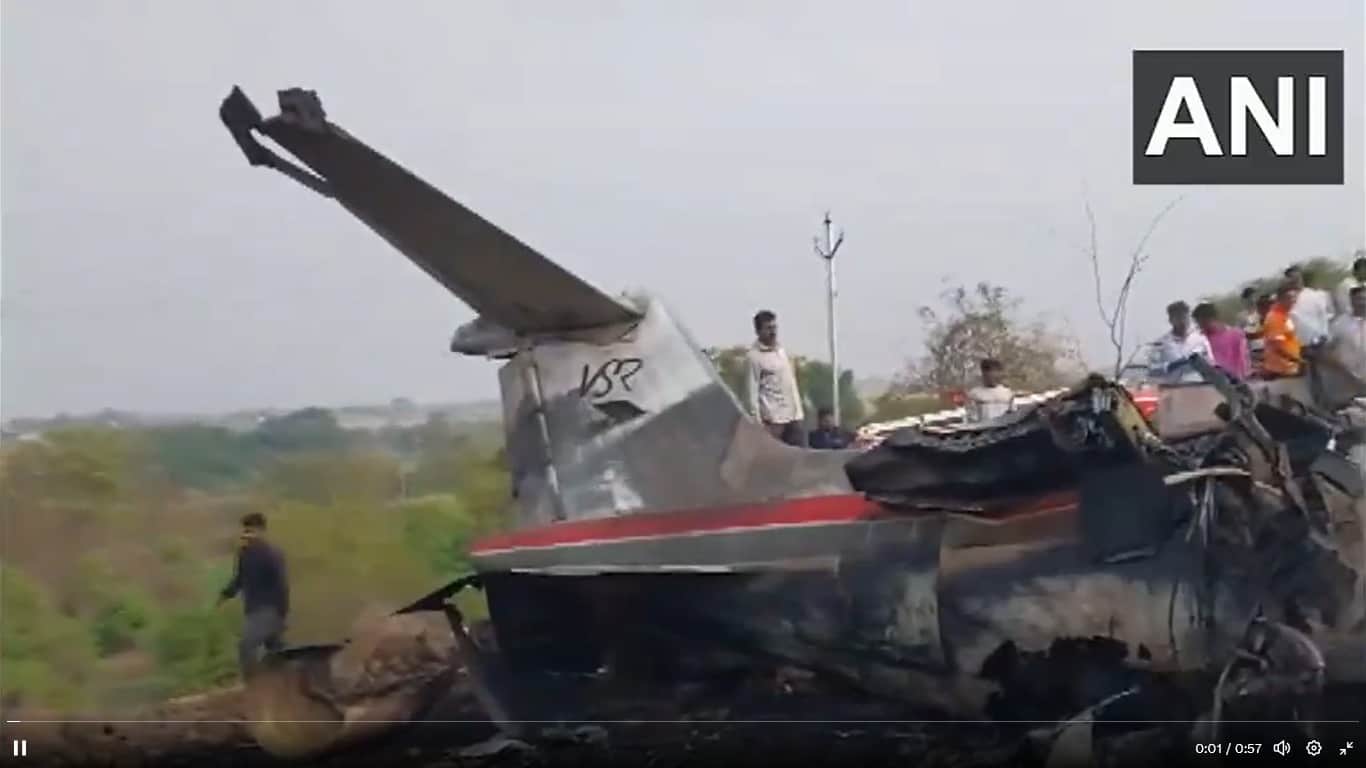 The scene after the plane crash is disturbing, horrific pictures of the accident in Baramati