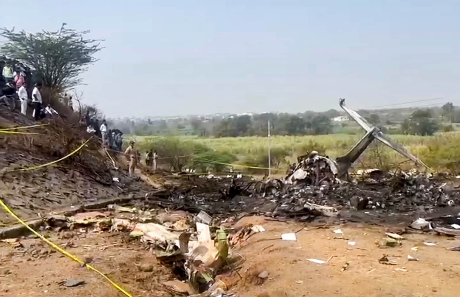 The scene after the plane crash is disturbing, horrific pictures of the accident in Baramati