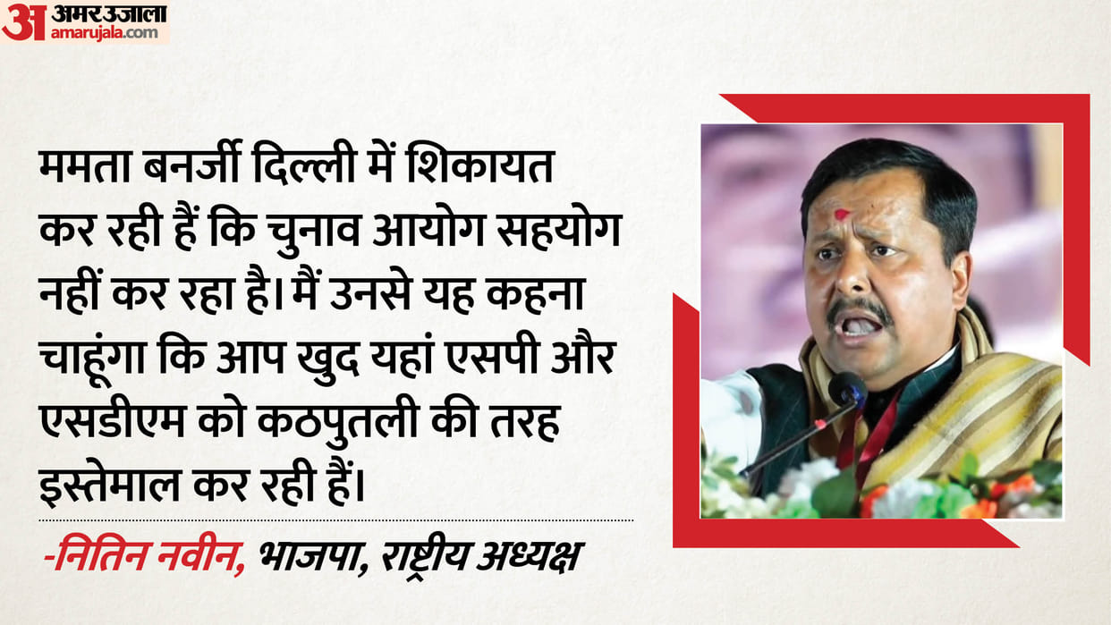 Nitin nabin west bengal rally attacks Mamata Banerjee manipulating people on SIR Infiltration voter list