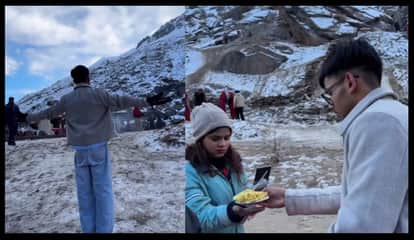 Content creator experiment of selling Maggi in hills earnings viral video