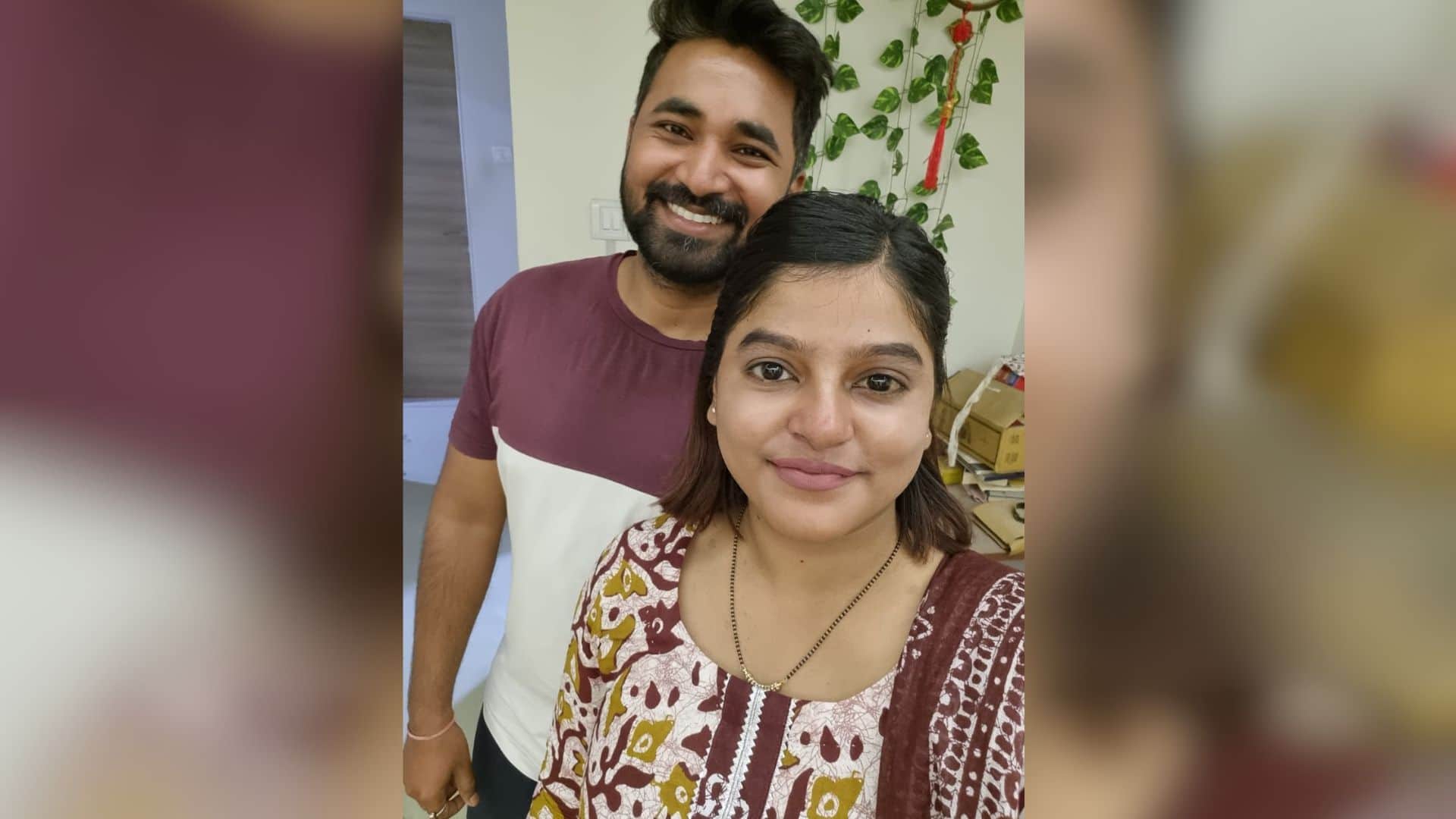 पिंकी माली अपने पति के साथ