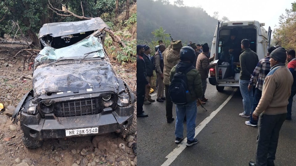 car fell into deep gorge in Morni four people injured