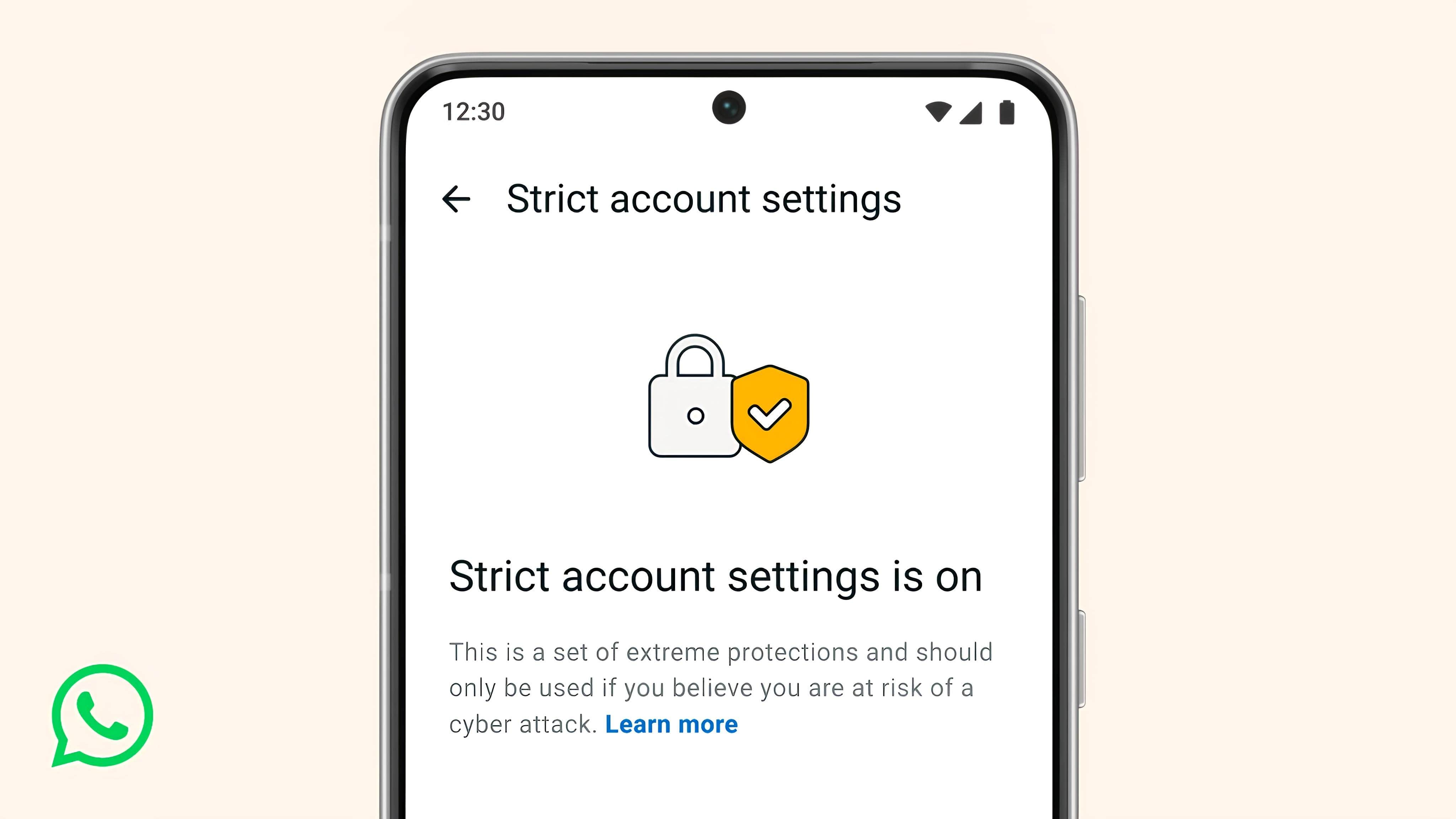 Whatsapp Strict Account Setting