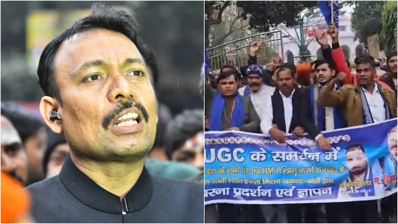 अलंकार अग्निहोत्री के खिलाफ भीम आर्मी ने किया प्रदर्शन