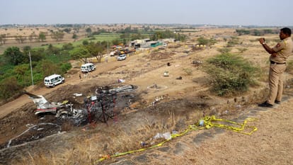 Where 'Dada' fell: Mourners and farmers gather at edge of Baramati runway