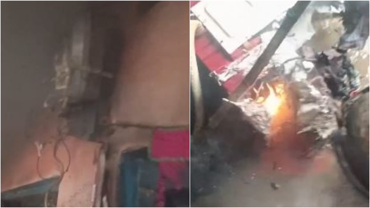 short circuit in the electricity meter caused a fire in the house