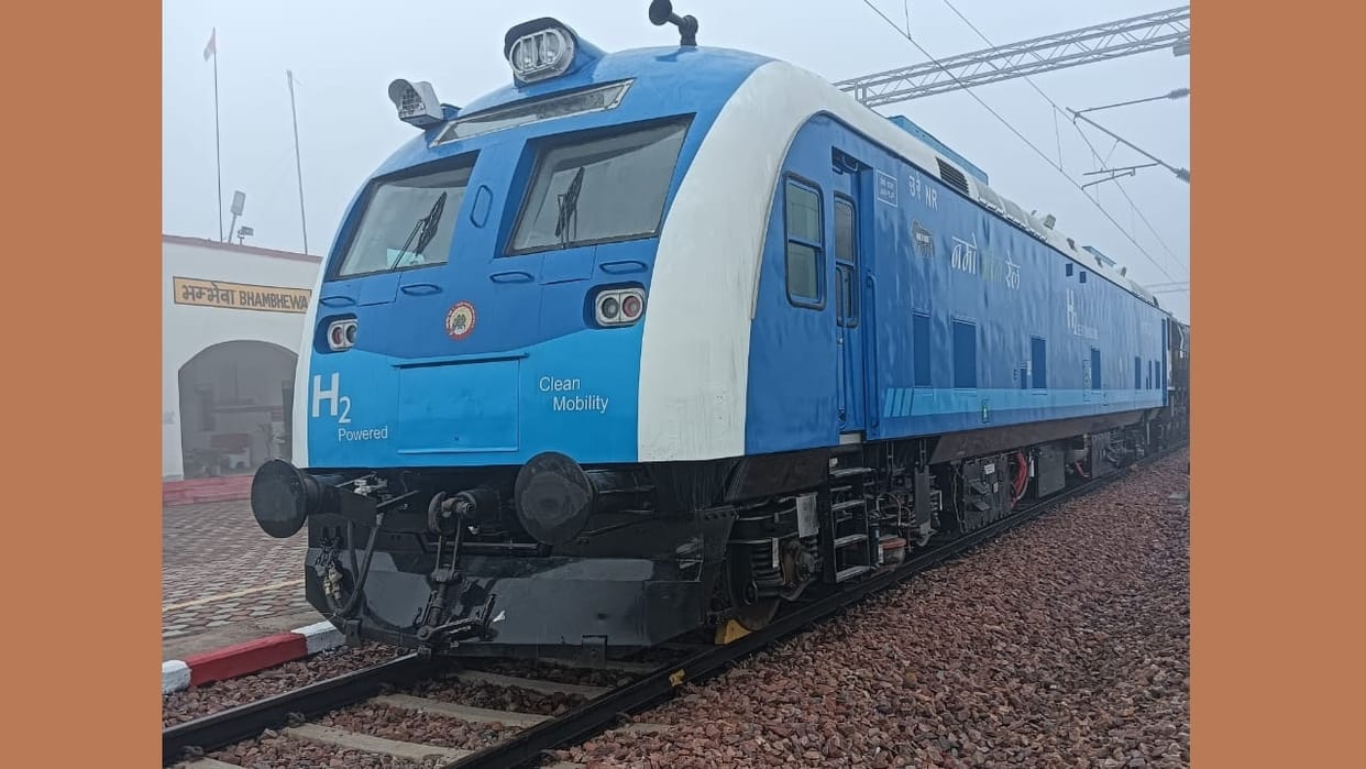 hydrogen train engine was taken to Bhambhewa for trials; officials will monitor every aspect