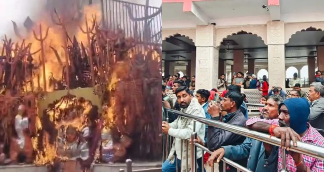 Idana Mata performed a fire bath, flames rose over 12 feet. A remarkable sight, after 11 months.