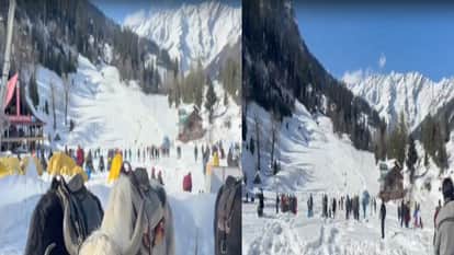 Tourists were thrilled to see the snow covered valleys from Manali to Solang Valley