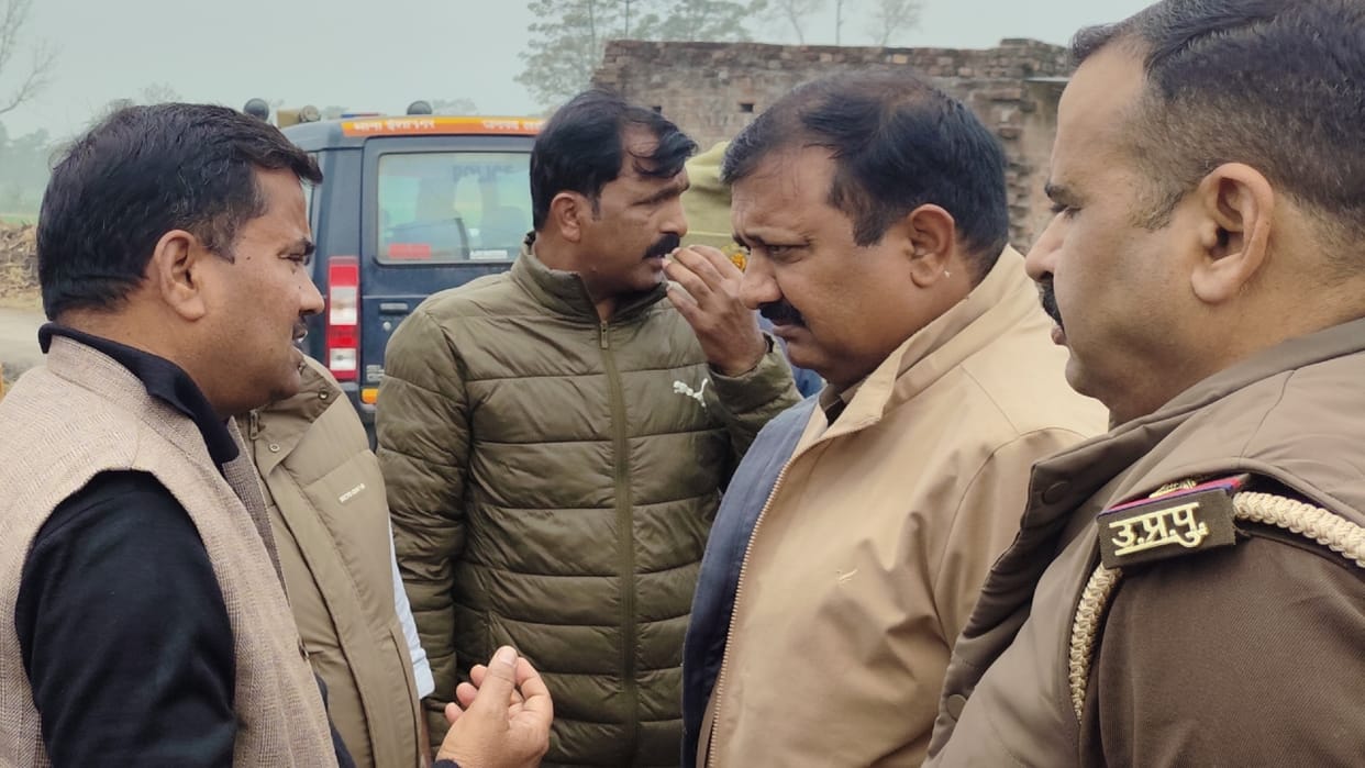 victim minor funeral was conducted in the presence of the police in Lakhimpur kheri