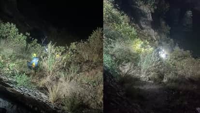 Young man fell into a 50-meter-deep ditch while talking on his mobile phone rudraprayag News