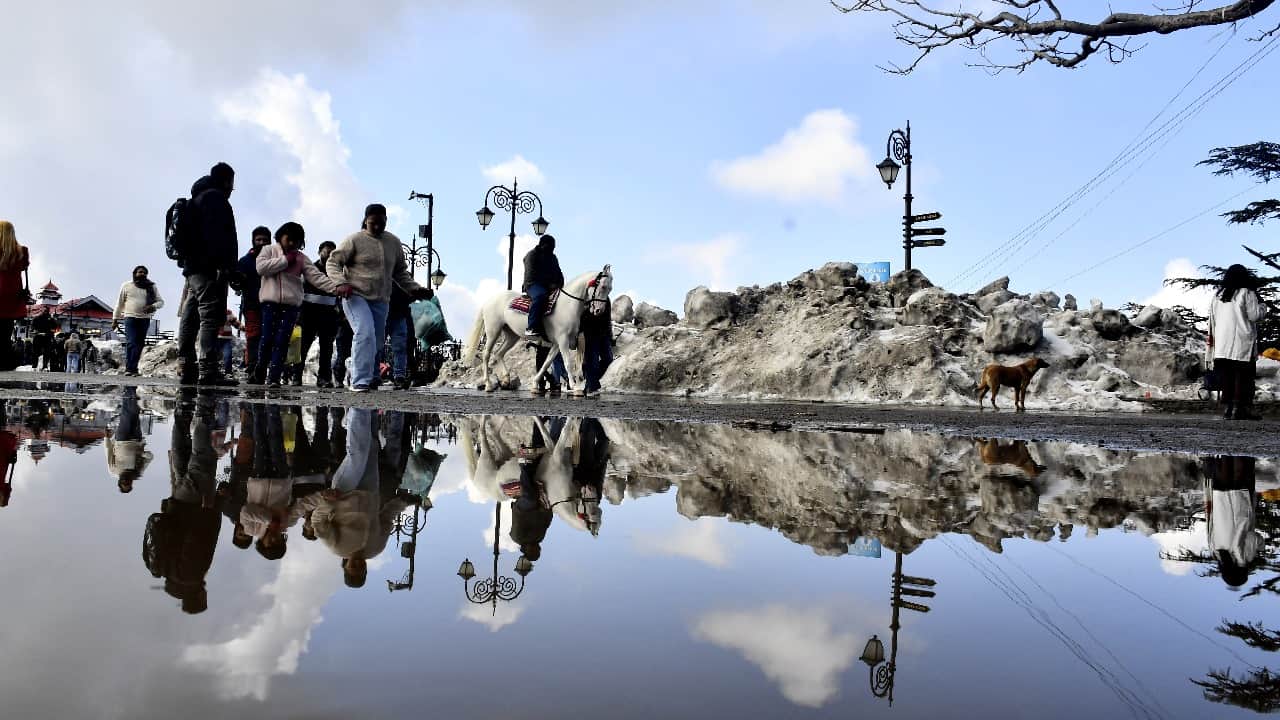 Snowfall boosts tourism business; tourists flock to Shimla and Kufri. See pictures.