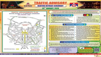 Delhi Traffic Advisory Several Roads Closed Today Due Beating Retreat Ceremony