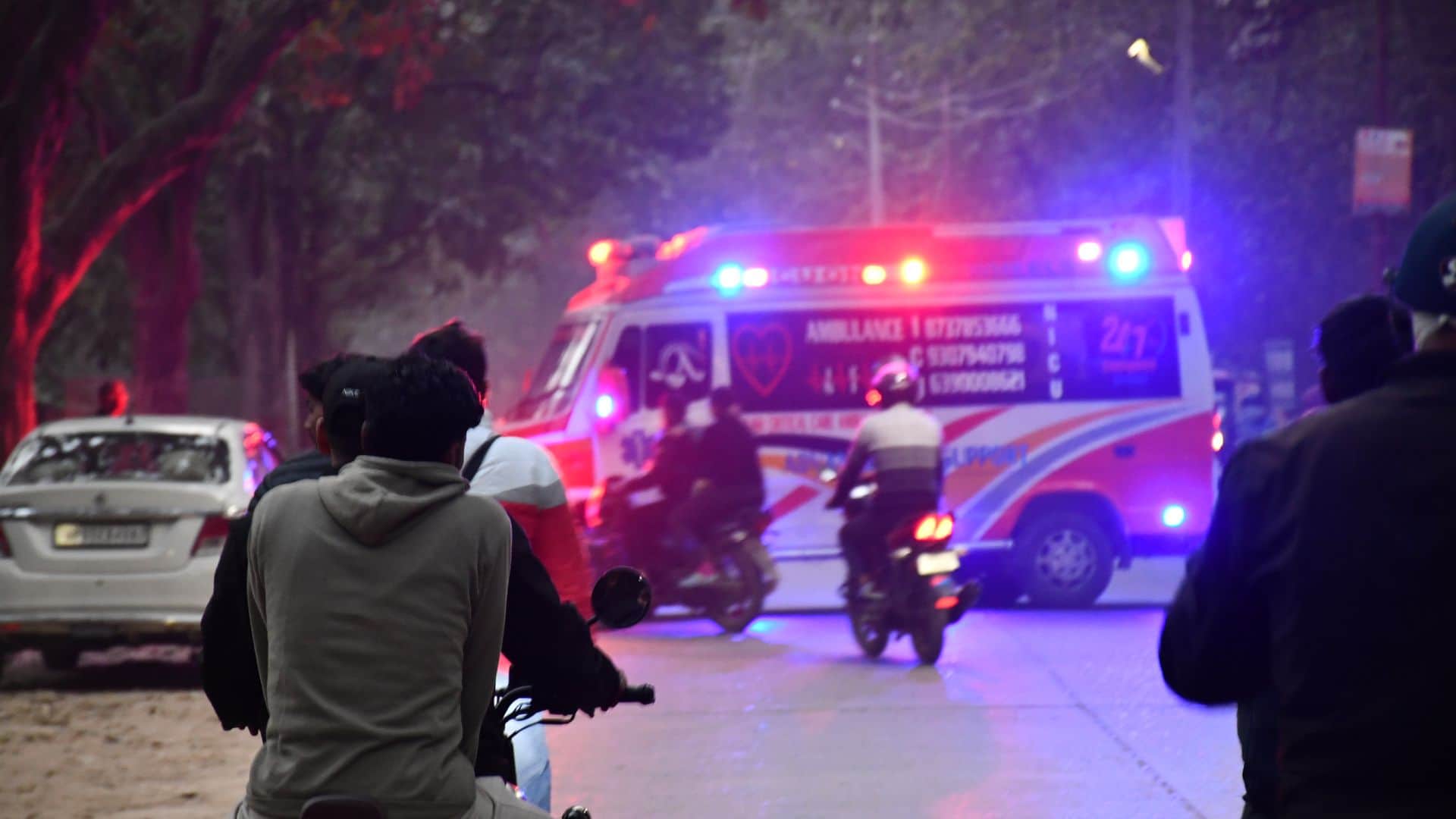 BHU 10 pictures of unrest Stone and bricks thrown between two groups of students in varanasi