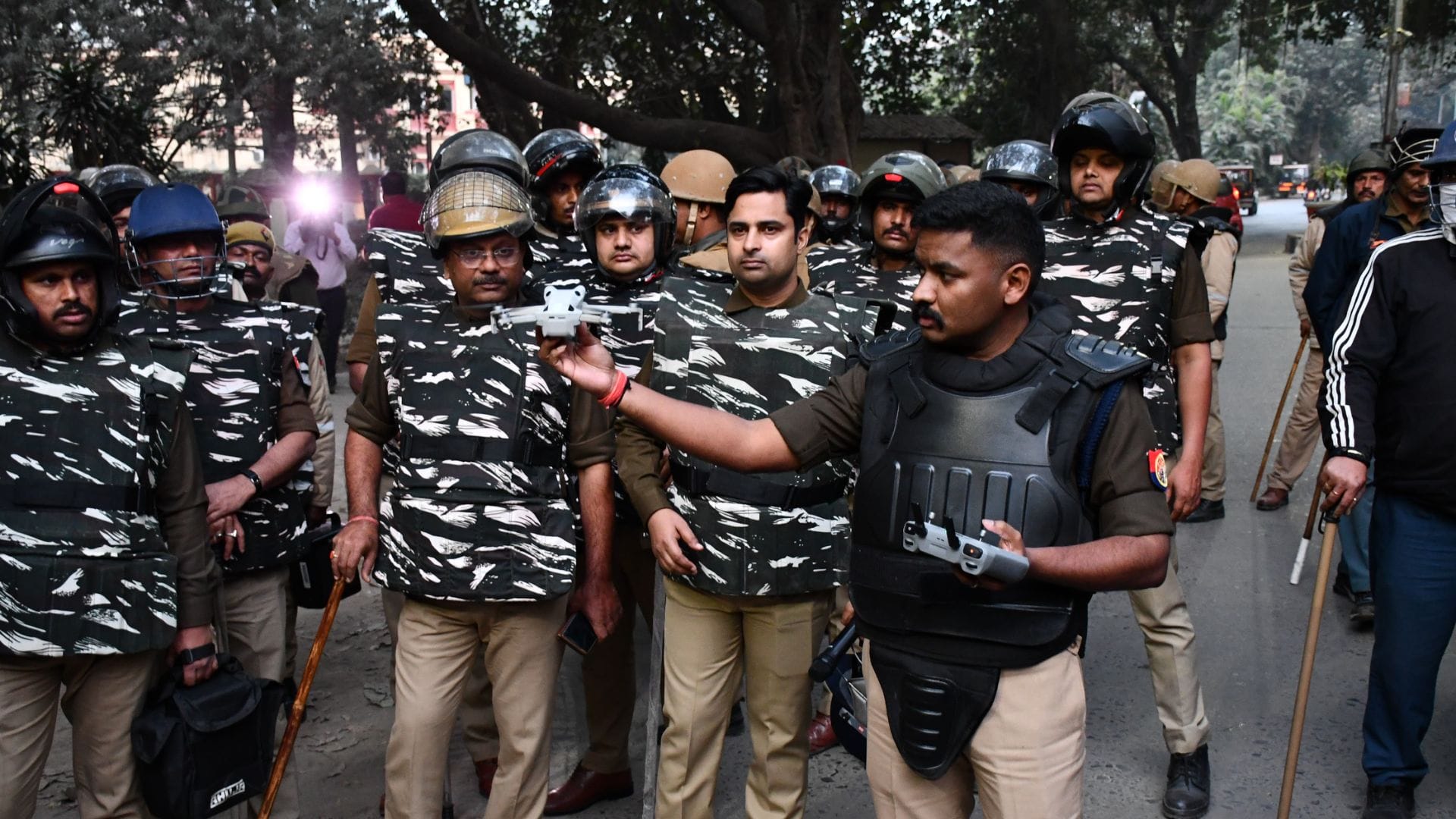 BHU 10 pictures of unrest Stone and bricks thrown between two groups of students in varanasi