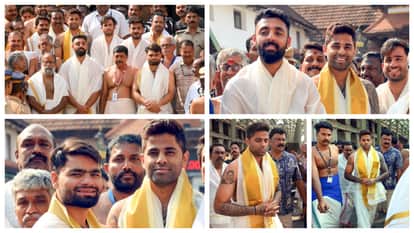 IND vs NZ: Suryakumar Yadav Varun Chakravarthy Rinku Singh Ravi Bishnoi Axar visited Padmanabhaswamy Temple