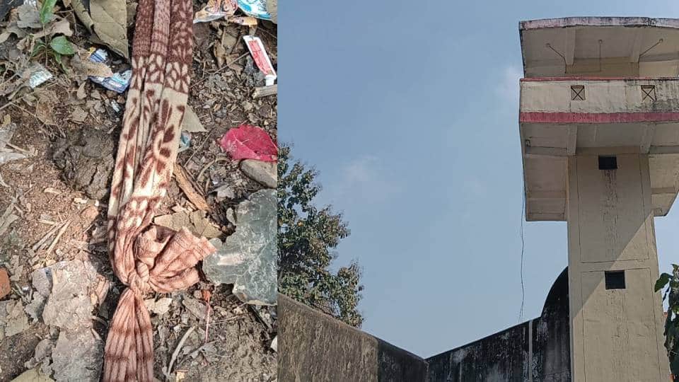 चादर की रस्सी बनाकर जेल की दीवार कूदकर दो बंदी भाग गए।