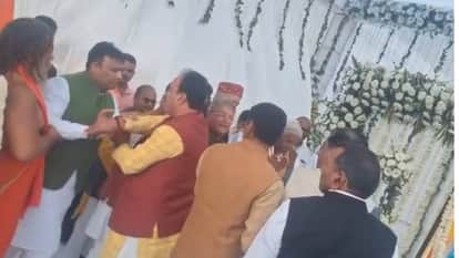 BJP leaders scuffle in front of Deputy CM Keshav Prasad Maurya in Ayodhya video surfaces