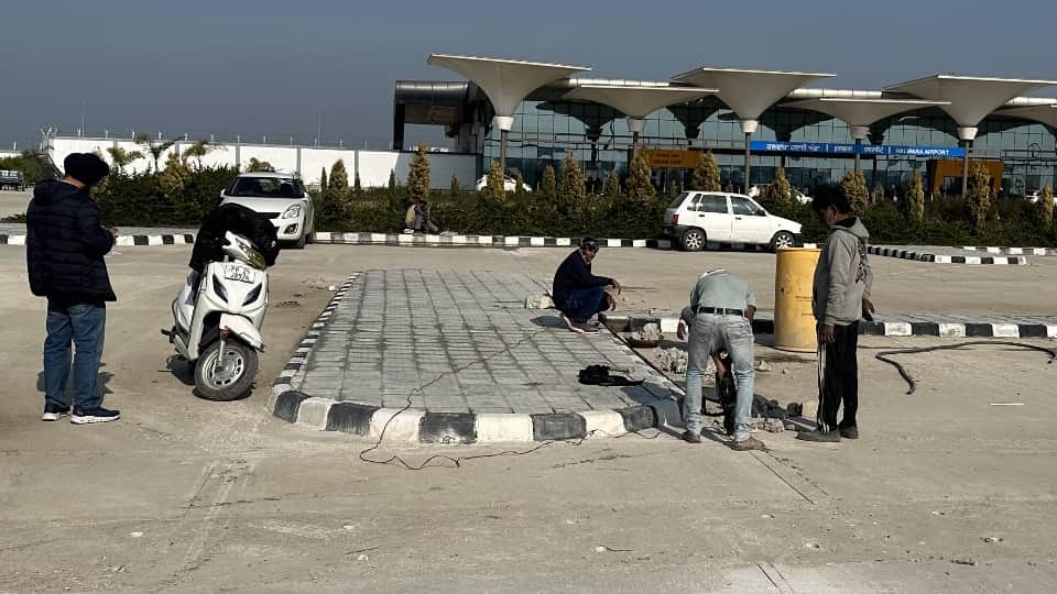 हलवारा अंतरराष्ट्रीय हवाई अड्डे पर चल रहा काम