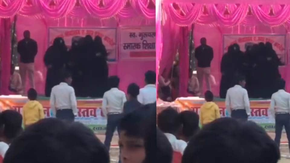 सांस्कृतिक कार्यक्रम में हिंदू छात्राओं ने बुर्का पहनकर किया डांस