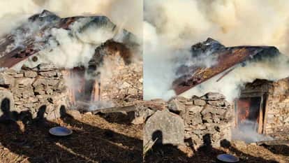 Fire broke out in a cowshed in Silla village of Bhatwari killing six animals Uttarkashi News