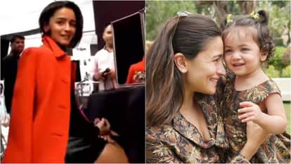 Alia Bhatt Daughter Raha recording her Mother during shoot On set video Goes Viral