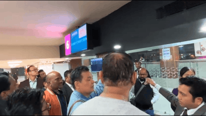 Guwahati airport ruckus Air India flight Passengers angry on delay chaos erupts at airport terminal building