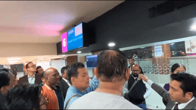 Guwahati airport ruckus Air India flight Passengers angry on delay chaos erupts at airport terminal building