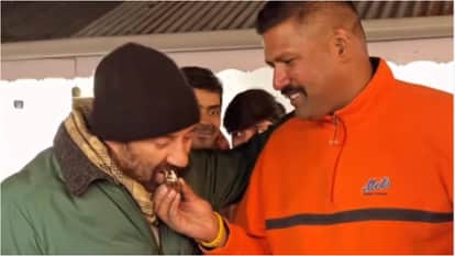 Sunny Deol celebrate Movie Border 2 record breaking box office success with his Team shares cake Cutting Video