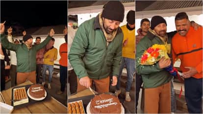 Sunny Deol celebrate Movie Border 2 record breaking box office success with his Team shares cake Cutting Video