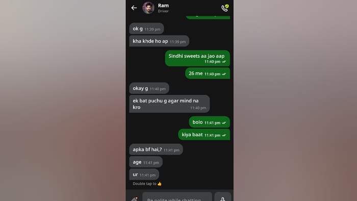 young woman booked cab driver sent her obscene messages but an FIR not registered for three days in chandigarh