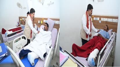 Deputy Chief Minister Vijay Sharma reached the hospital to meet the soldiers injured in the IED blast.