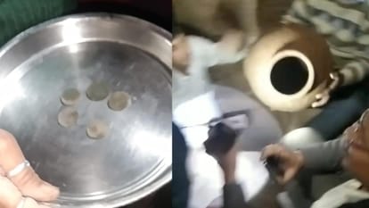 Jhansi: शिव मंदिर में खुदाई के दौरान मिले ऐतिहासिक सिक्के, पुरातत्व विभाग ने किया निरीक्षण Jhansi: Historical coins found during excavation at Shiva temple