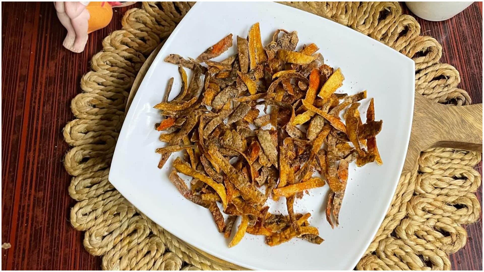 Vegetable Peel Recipes From Kitchen Waste Healthy Snacks Sabzi ke Chhilke Se Snacks Recipe