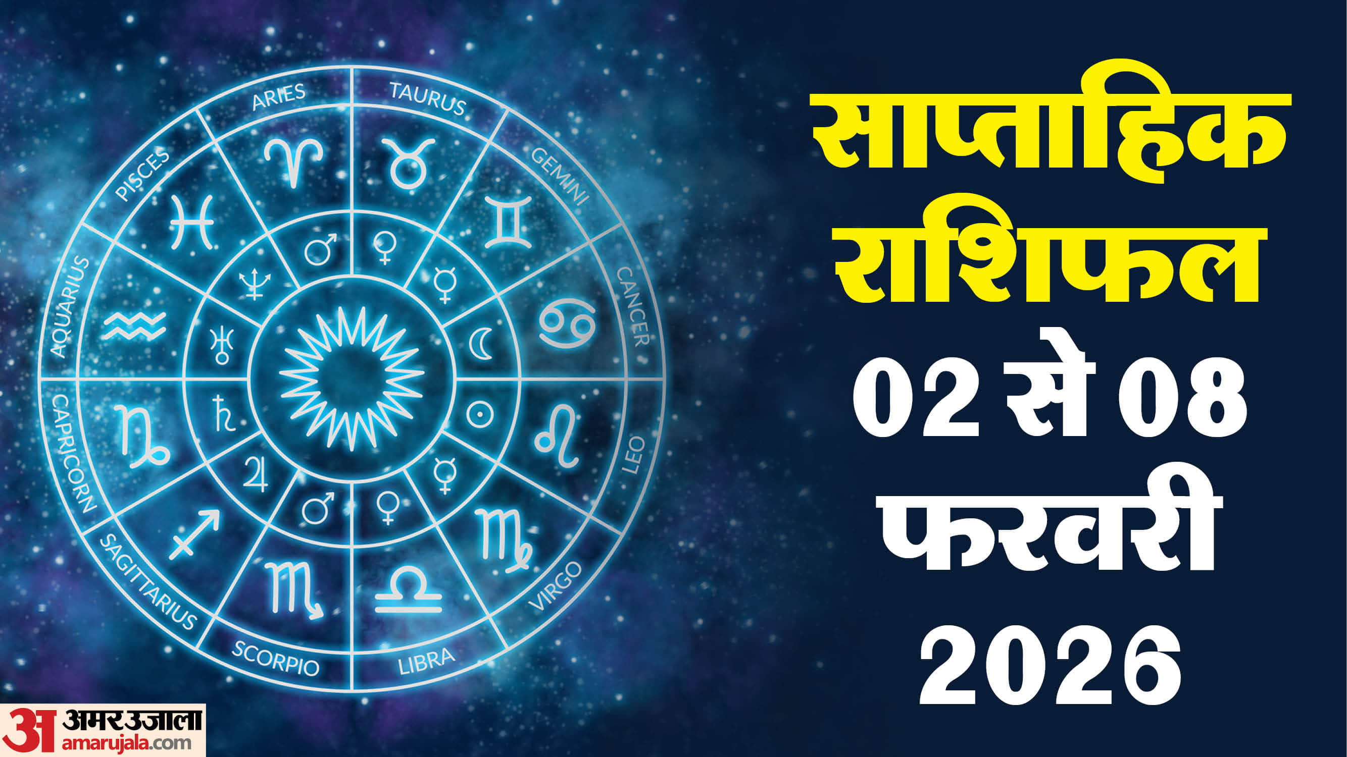 Weekly Horoscope 2 february To 8 february 2026 Saptahik Rashifal Mesh Kark Tula Meen In Hindi