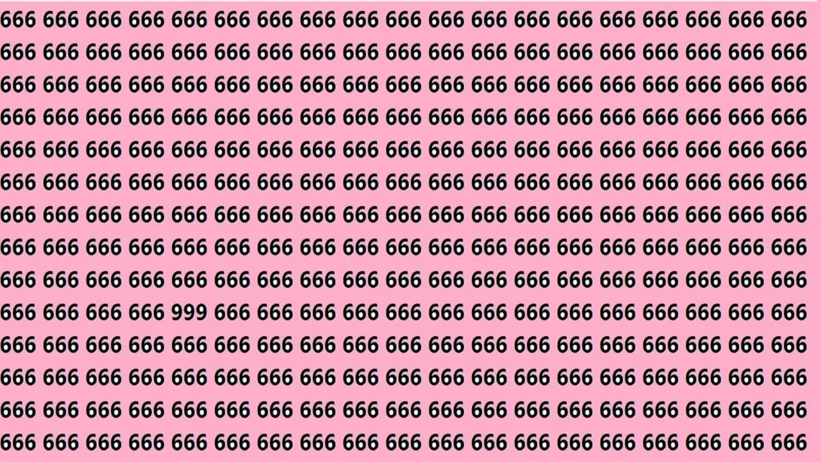 Optical Illusion IQ Test Brain Test Can You Spot 999 in 15 Seconds Brain Teaser Image