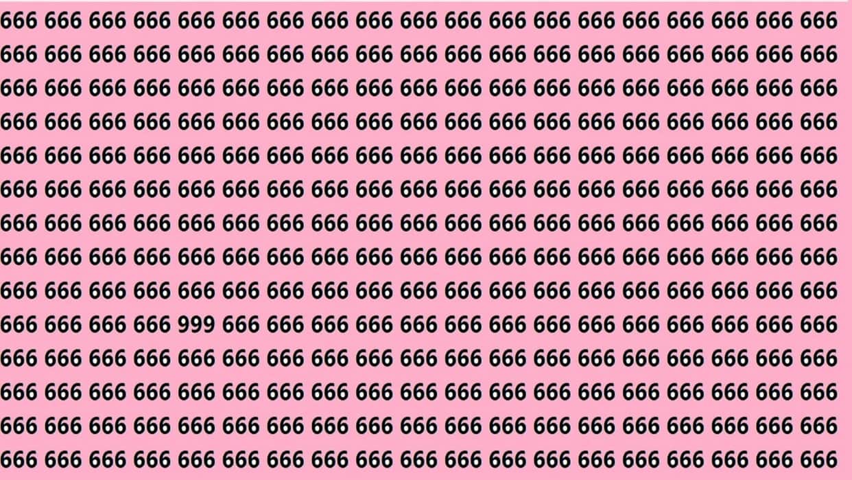 Optical Illusion IQ Test Brain Test Can You Spot 999 in 15 Seconds Brain Teaser Image