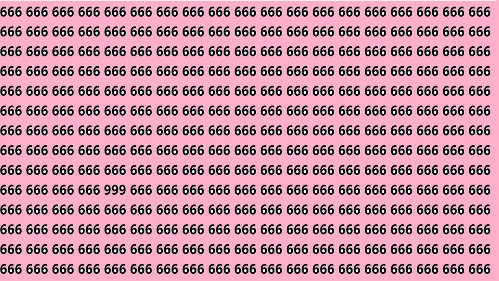 Optical Illusion IQ Test Brain Test Can You Spot 999 in 15 Seconds Brain Teaser Image