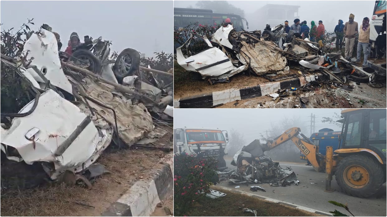 Bihar News: Terrible road accident on Buxar-Patna four-lane highway, three dead, one seriously injured