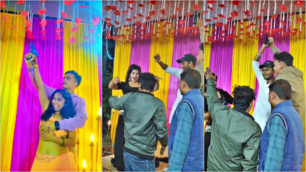 Bihar: Youths seen brandishing pistols and firing shots with dancers on stage open challenge to law in Bhojpur
