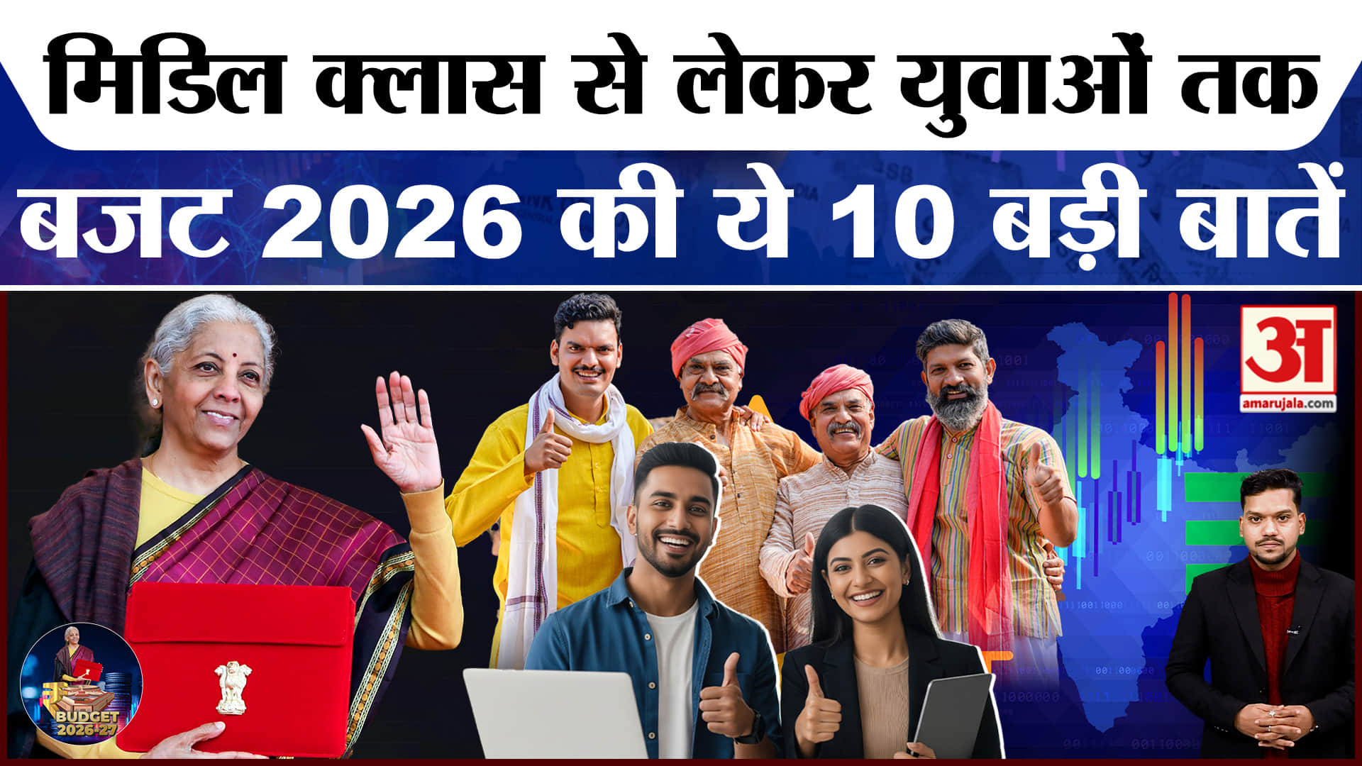 Budget 2026: बजट से किसे राहत और किसे लगा झटका, समझें 10 बड़ी बातें। Union Budget 2026 | Middle Class